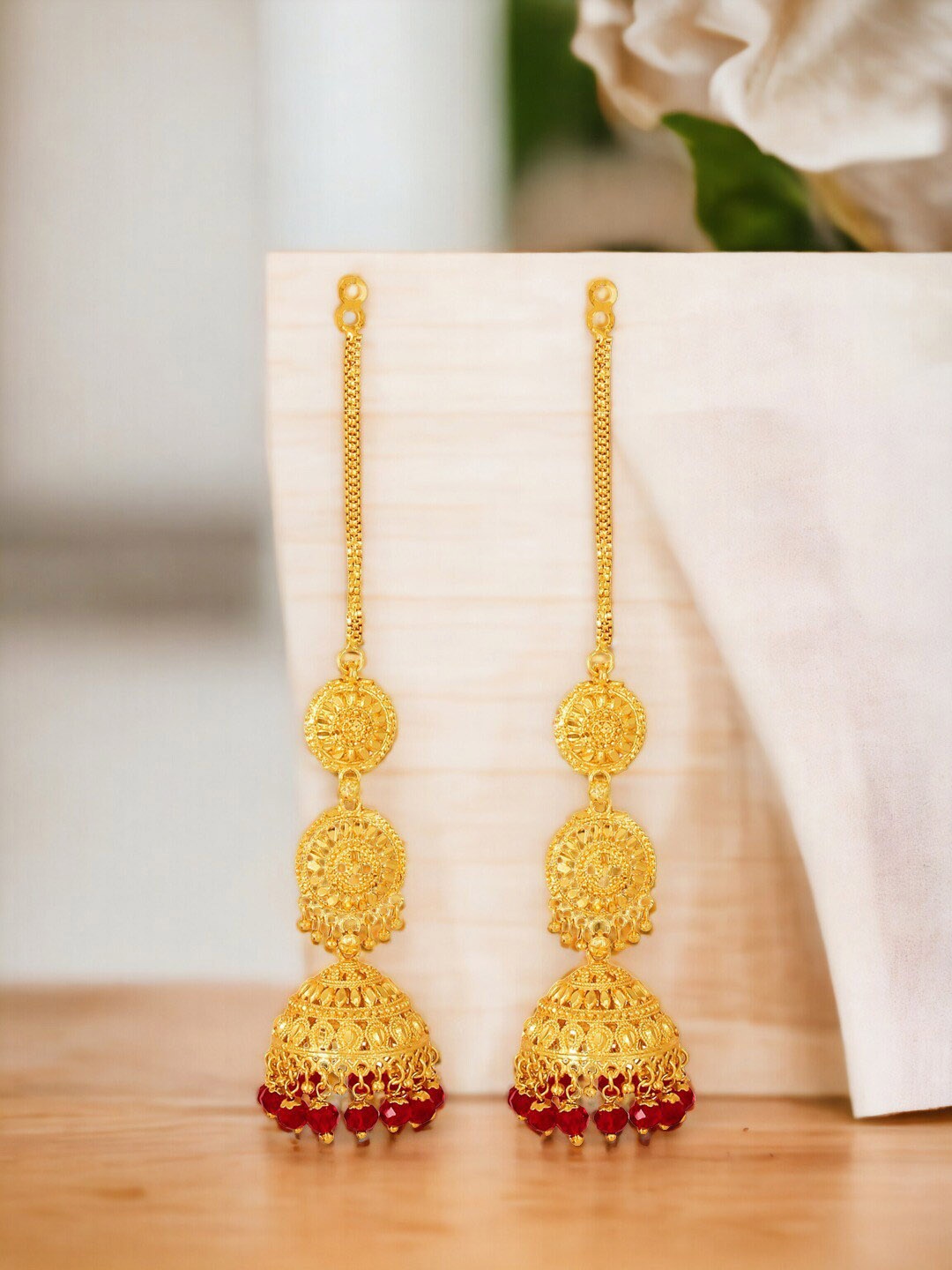 

Goldnera Gold-Plated Dome Shaped Jhumkas