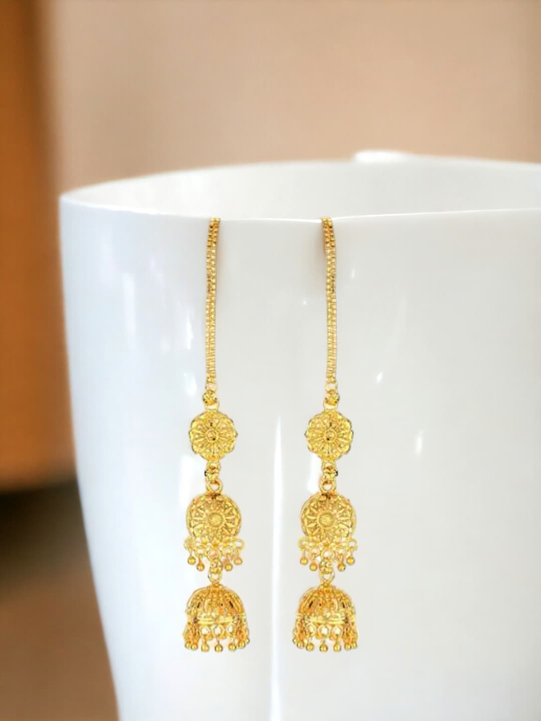 

Goldnera Gold-Plated Dome Shaped Jhumkas