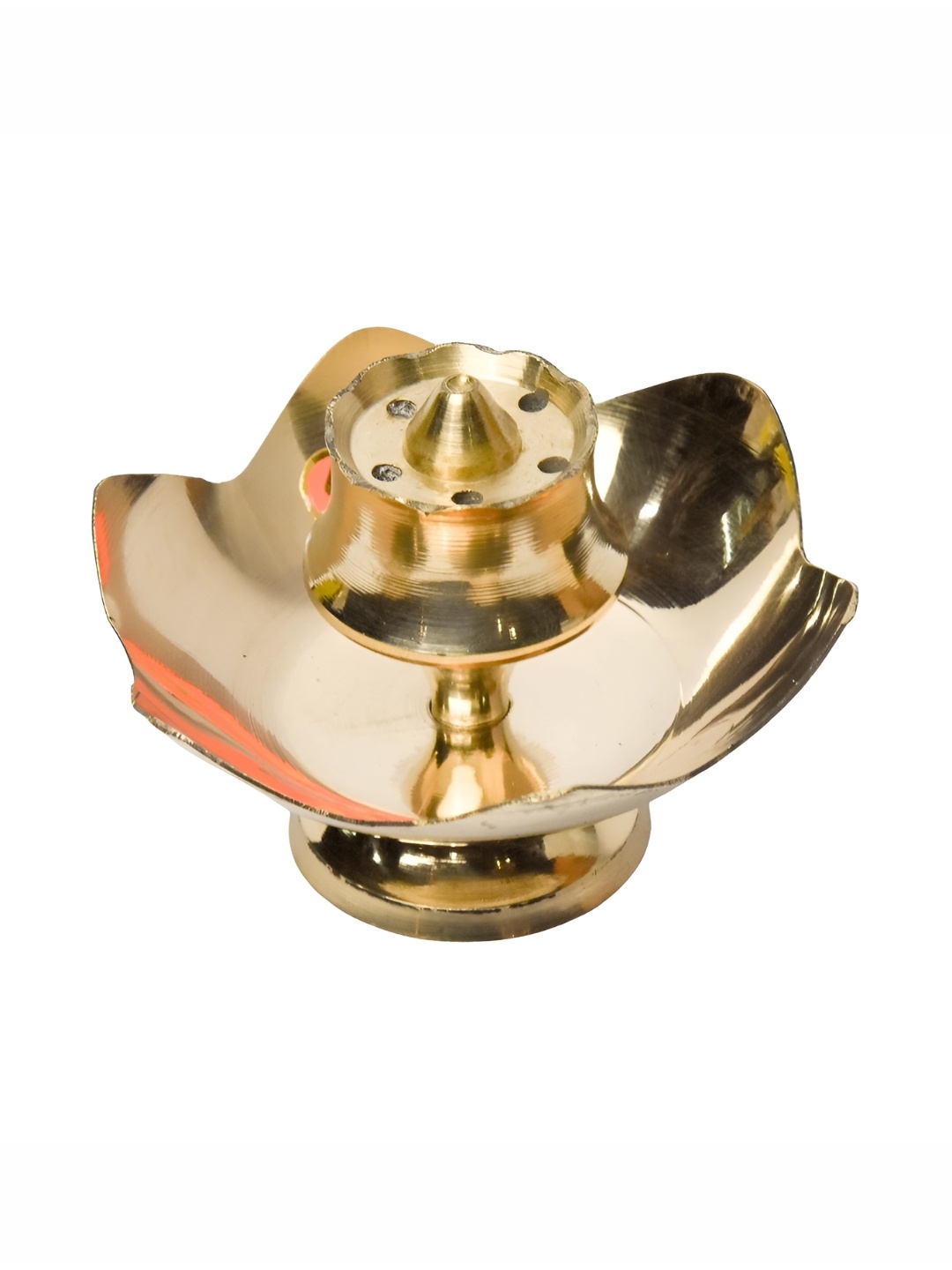 

Bhimonee Decor Gold Toned Brass Lotus Design Agarbatti Holder, Copper
