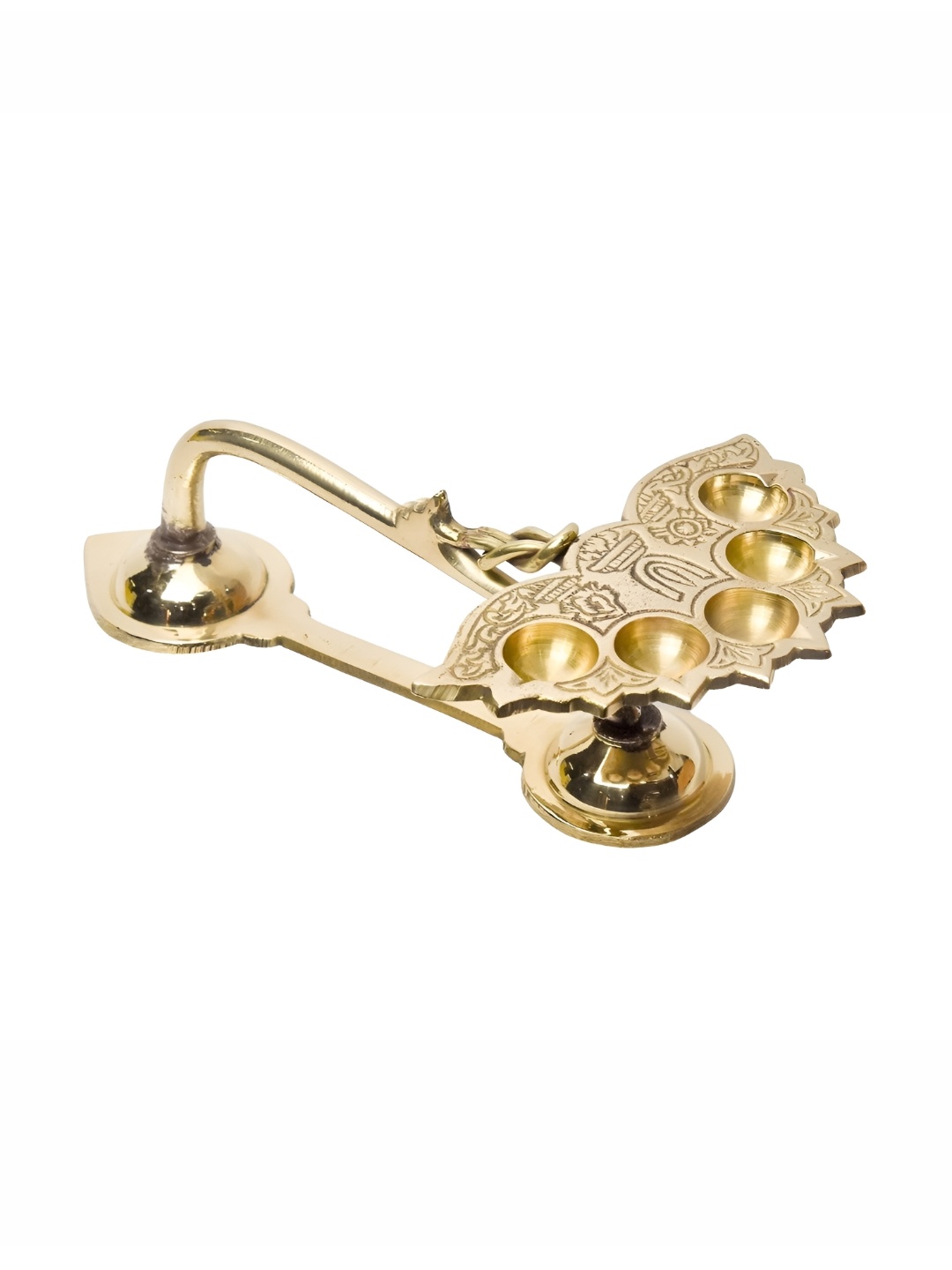 

Bhimonee Decor Gold Toned Pure Brass Ganga Aarti
