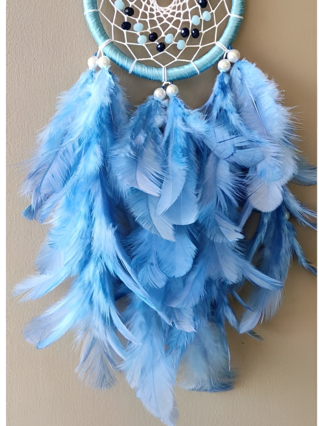 

UVID ART AND CRAFT SUPPLIES Blue Feathers Hanging Dream Catcher