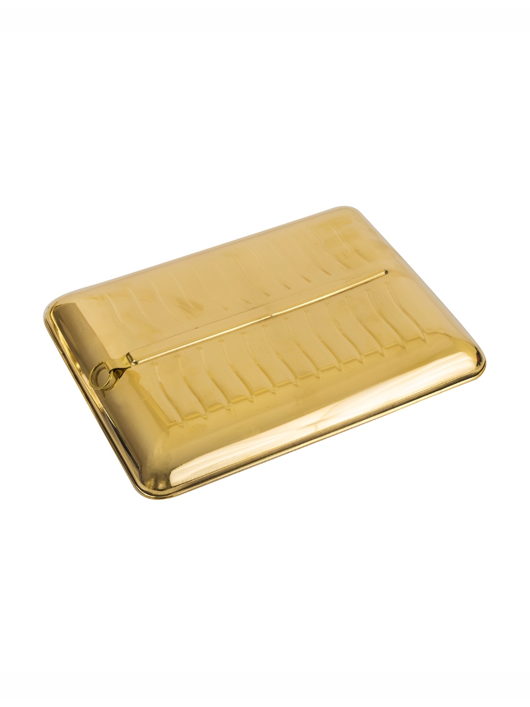 

Spillbox Gold-Toned Brass Banana Rectangular Thali Pooja Essential