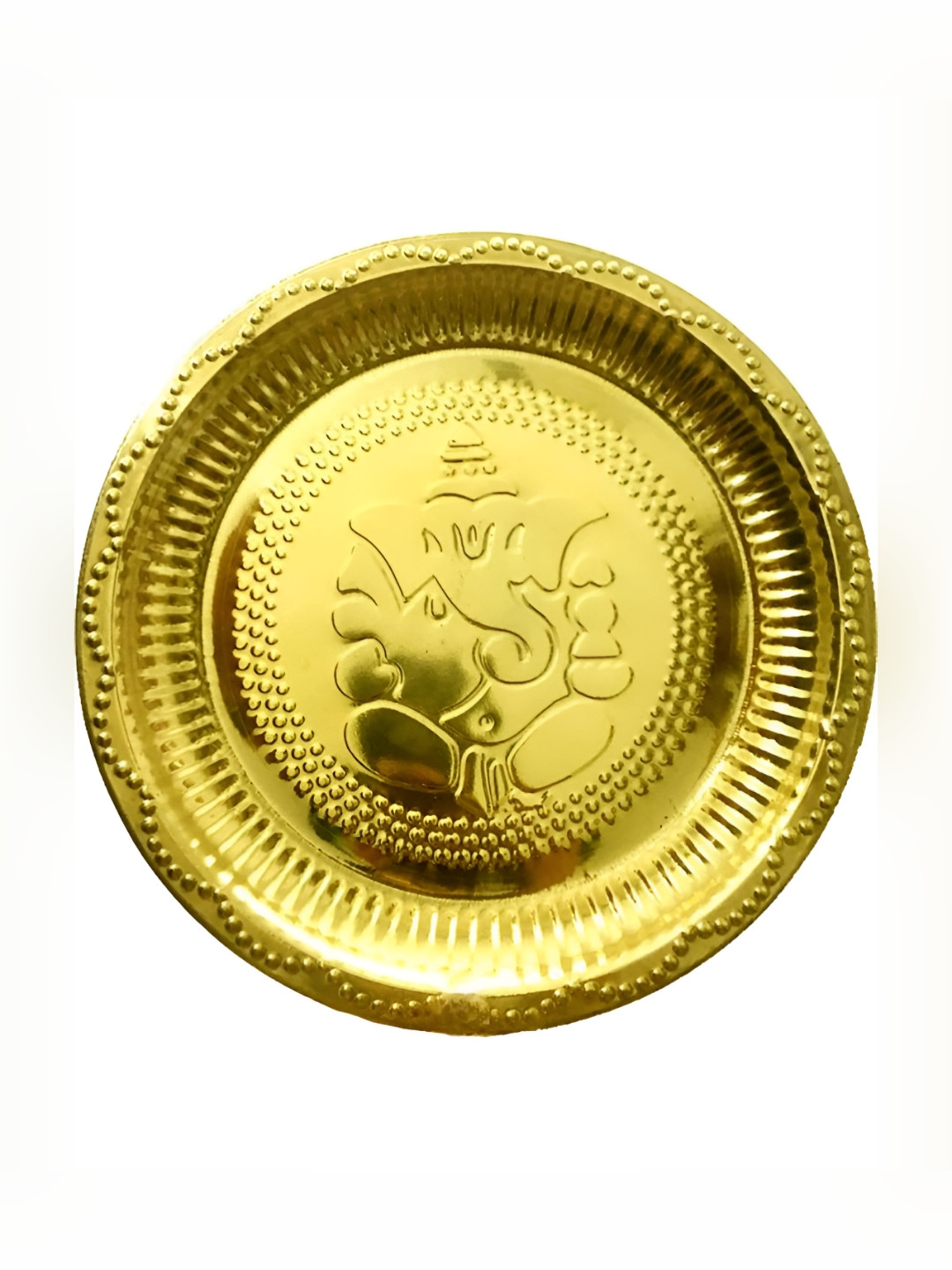 

Spillbox Gold-Toned Brass Ganesha Thali Pooja Essential