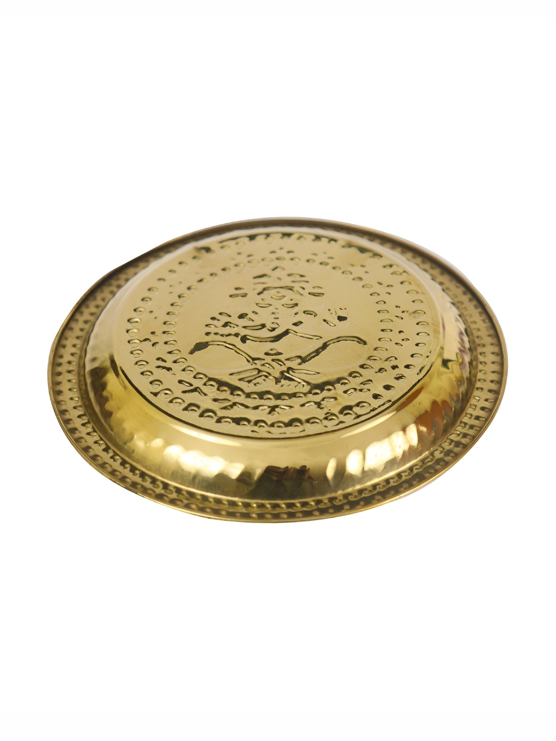 

Spillbox Gold-Toned Brass Ganesha Thali Pooja Essential