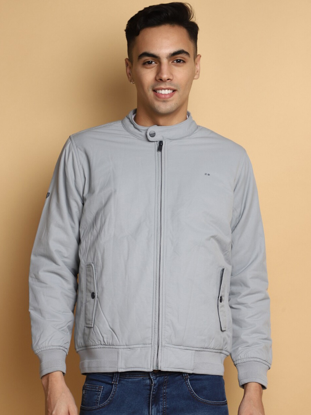 

V-Mart Lightweight Cotton Bomber Jacket, Grey