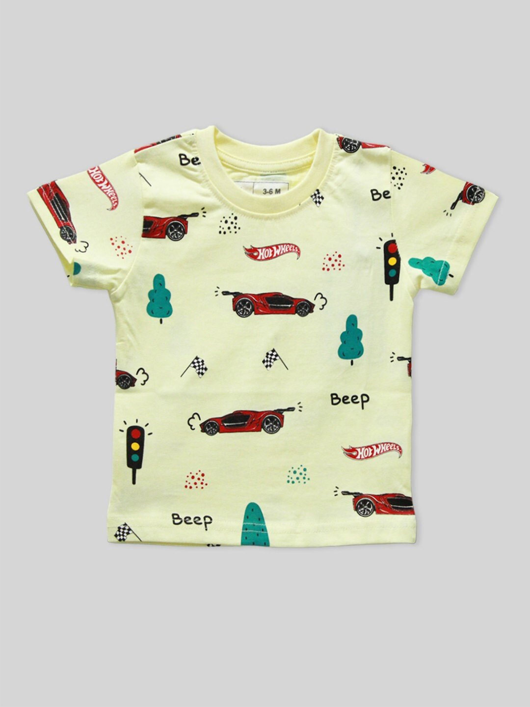 

Minute Mirth Boys Conversational Printed Cotton T-shirt, Yellow
