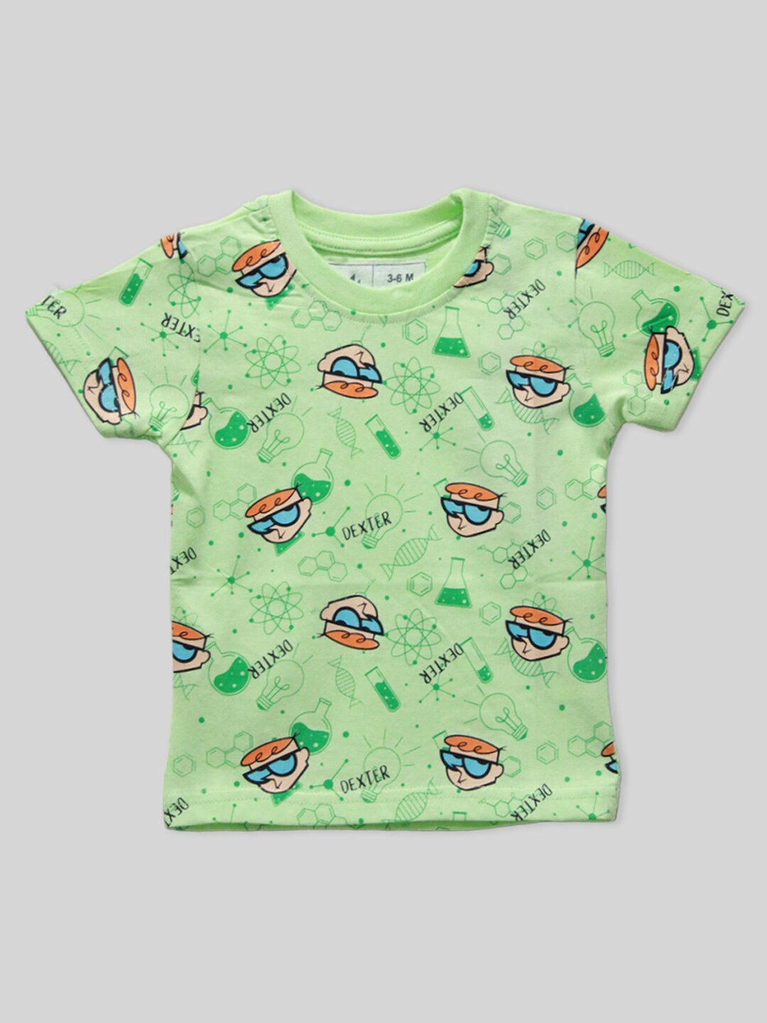 

Minute Mirth Infants Boys Dexter Printed Cotton T-shirt, Green