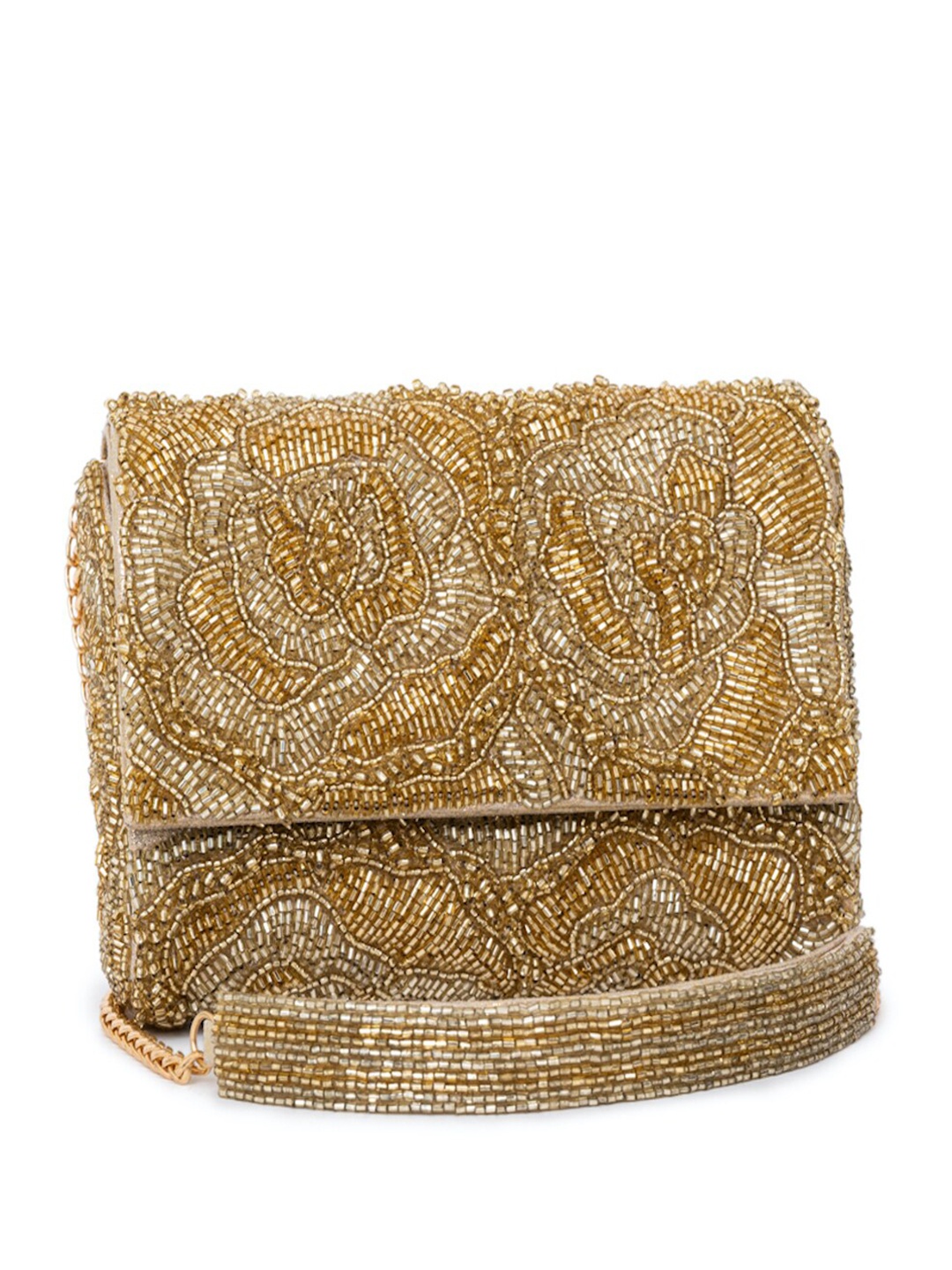 

BEAU MONDE Embellished Fashion Clutches, Gold