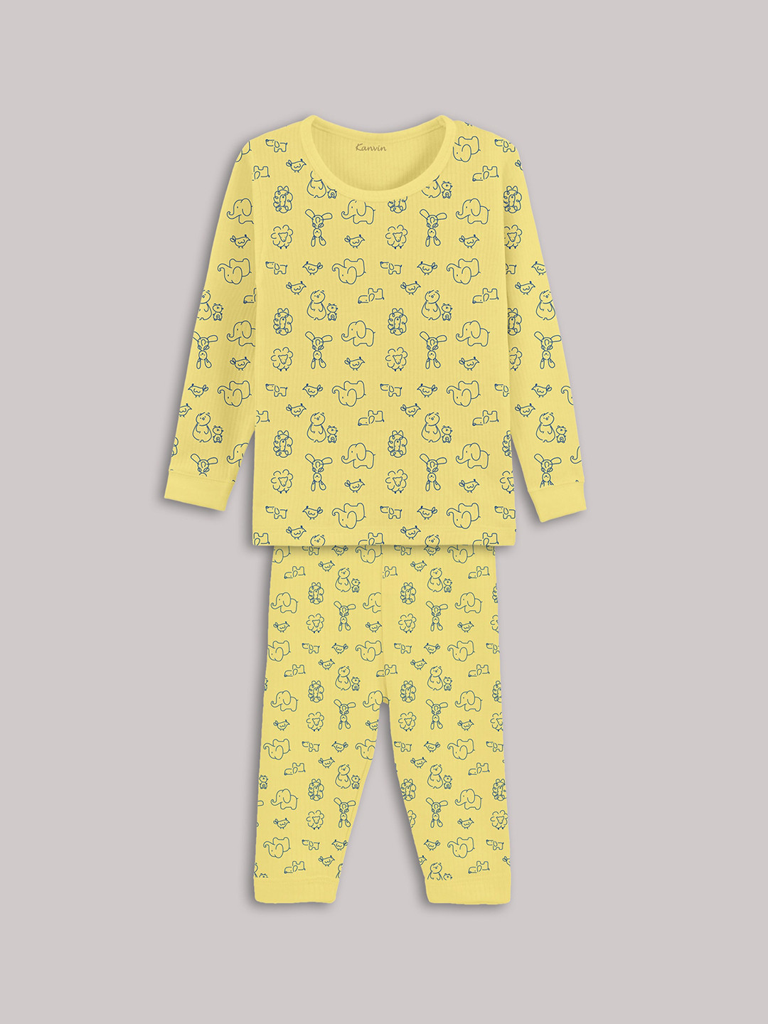 

Kanvin Boys Printed Thermal Set, Yellow