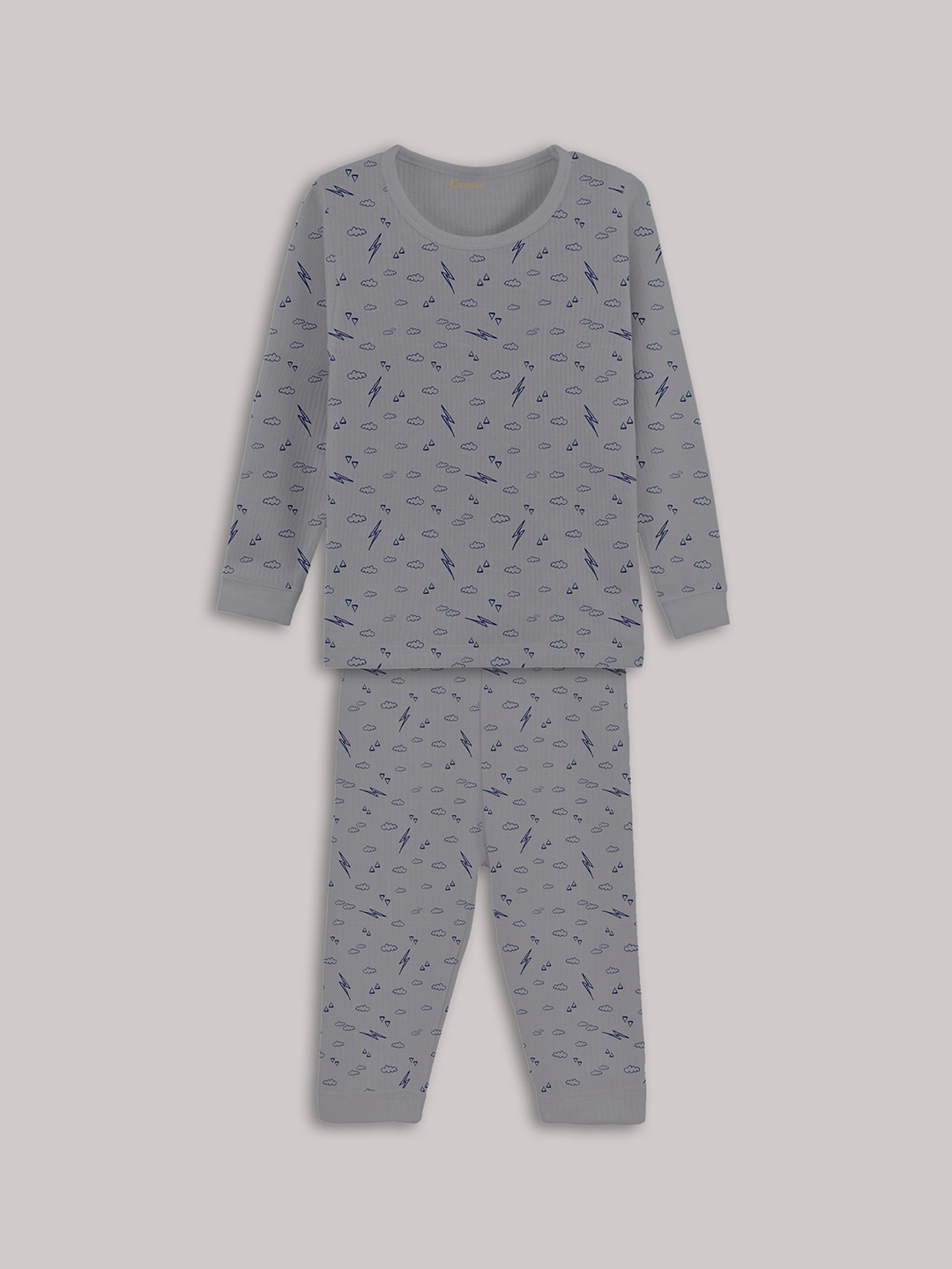 

Kanvin Boys Printed Thermal Set, Grey