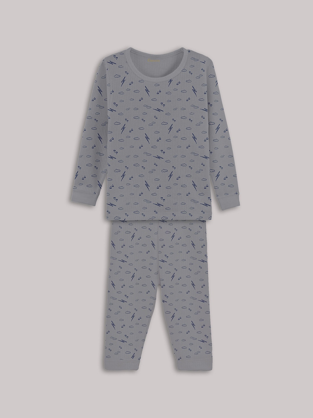 

Kanvin Girls Printed Thermal Set, Grey