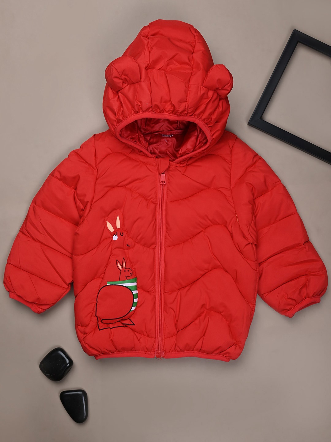 

V-Mart Kids Lightweight Hooded Puffer Jacket, Red