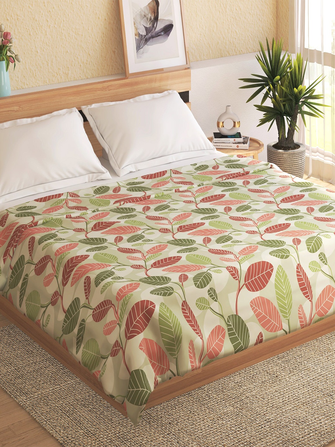 

Home Centre Green & Brown Printed 150 GSM Double Bed Blanket