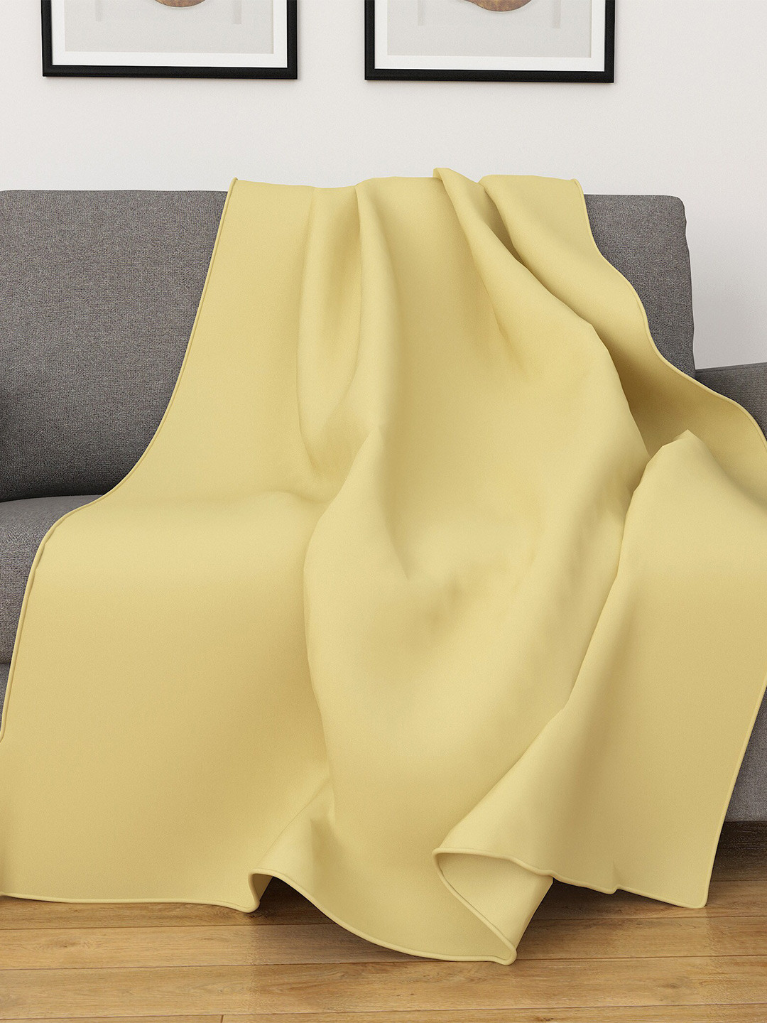 

Home Centre Yellow 150 GSM Single Throw Blanket