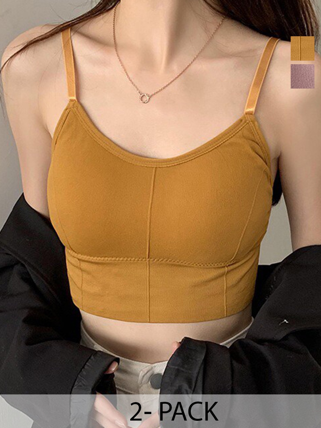 

UNDER 1000 Pack Of 2 Full Coverage Organic Cotton Tshirt Bra With All Day Comfort, Purple