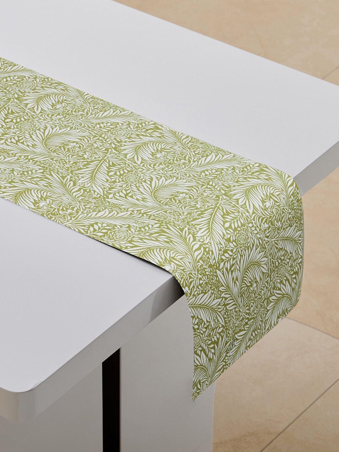 

Home Centre Green & White Drake Botanica Cotton Printed Table Runner