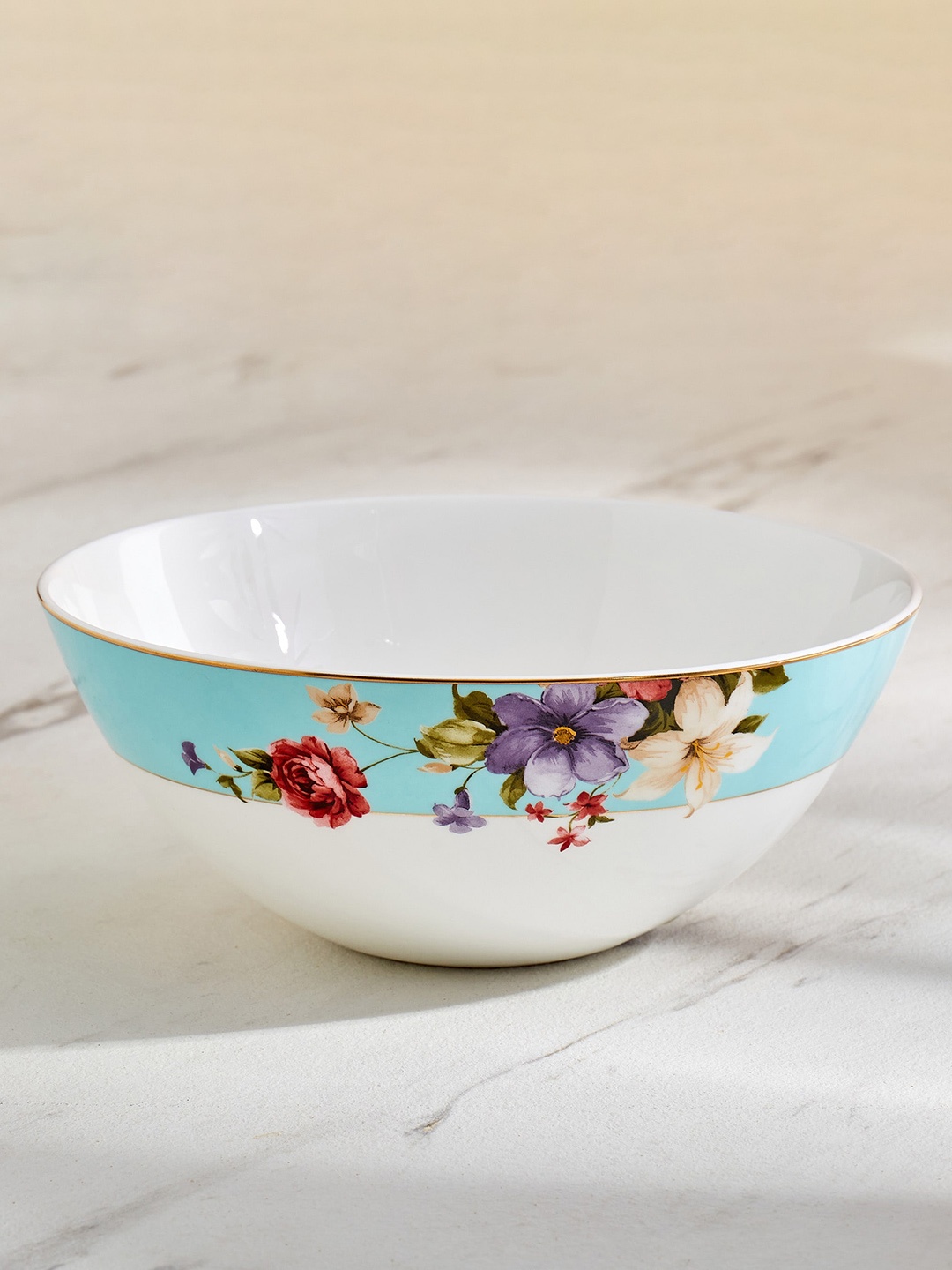 

Home Centre Signature Series White Floral Printed Serving Bowl 600 ml