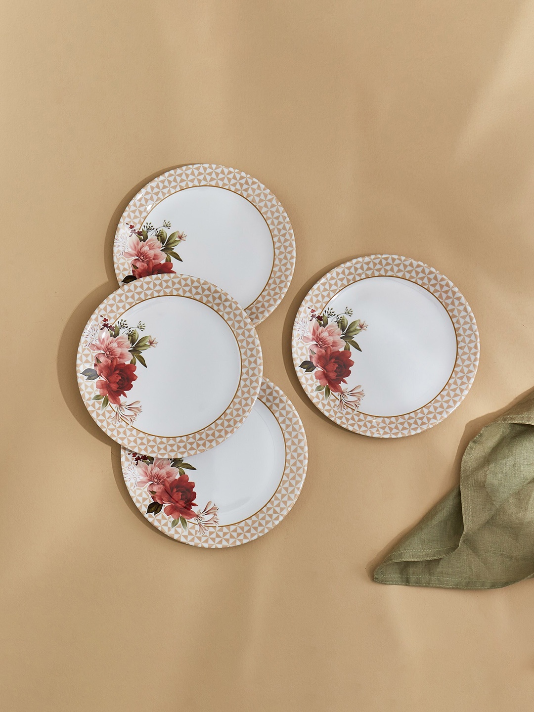 

Home Centre Corsica Azalea 4 Pcs White Floral Printed Side Plates