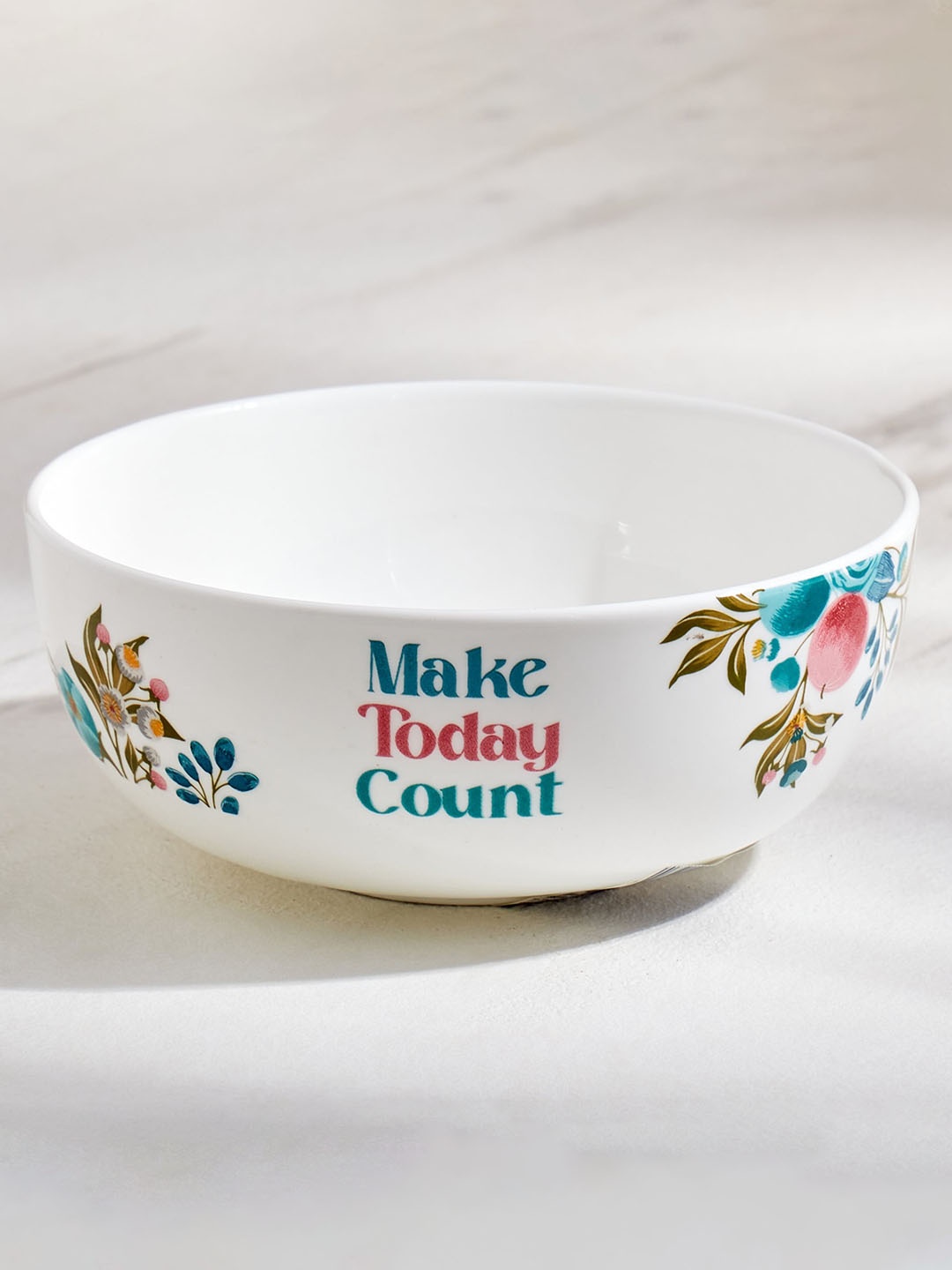 

Home Centre Raisa Retro Floral Printed Cereal Bowl 600 ml, White