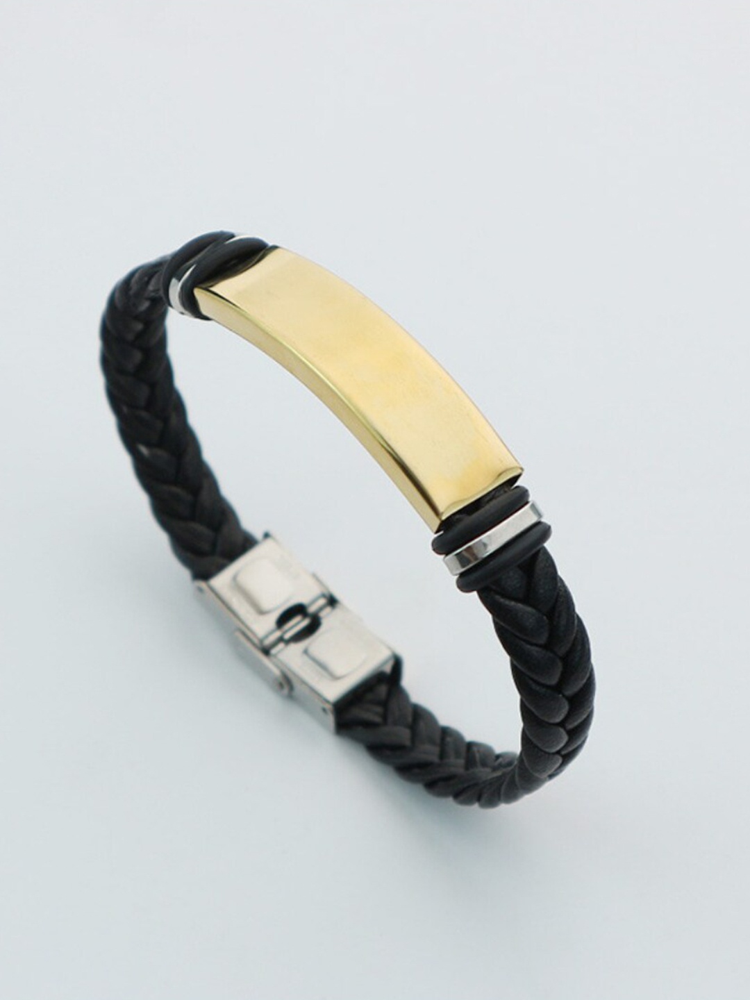 

The Roadster Lifestyle Co. Men Wraparound Bracelet, Black