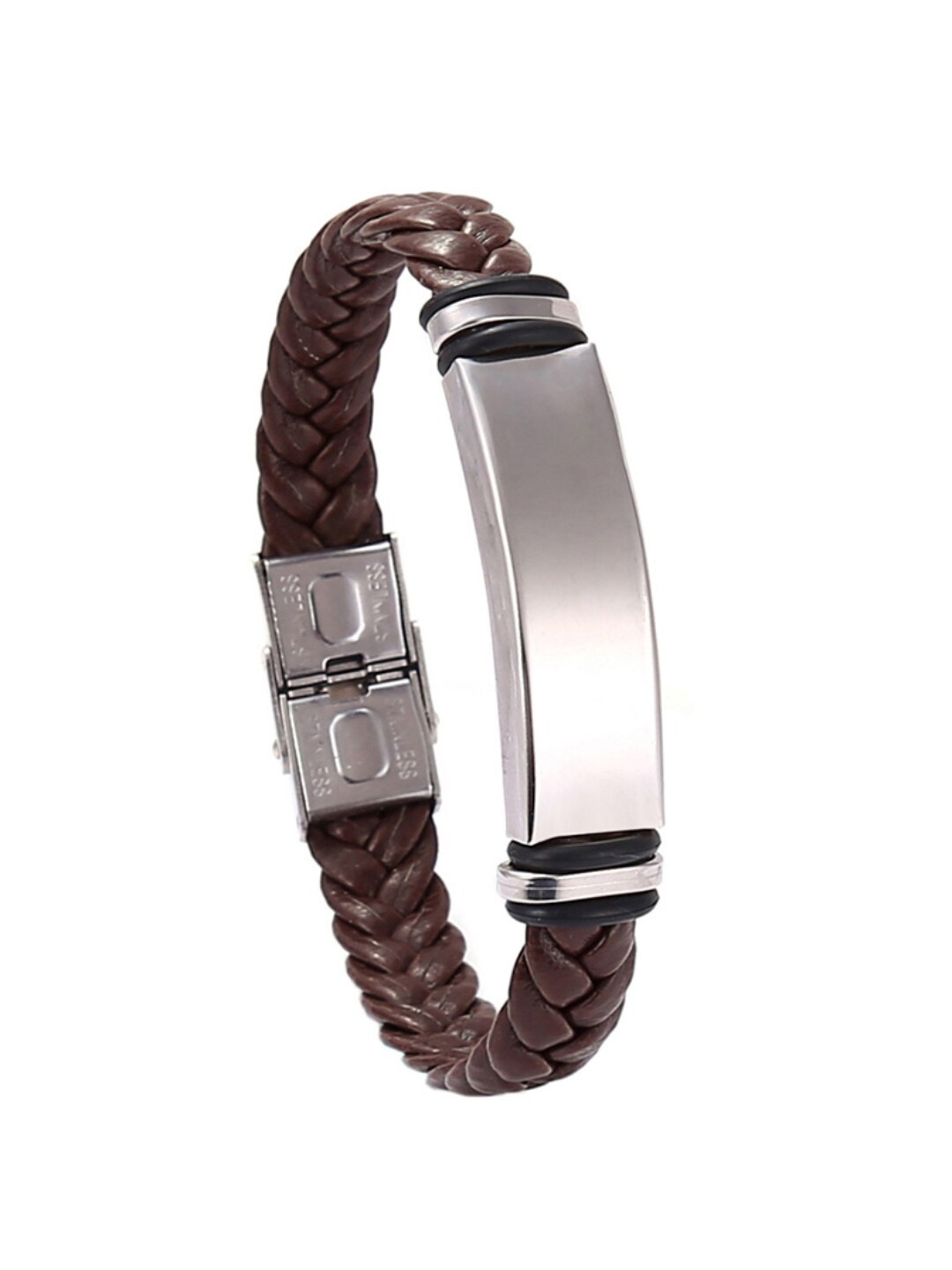 

The Roadster Lifestyle Co. Men Brown Calfskin Band Bracelet