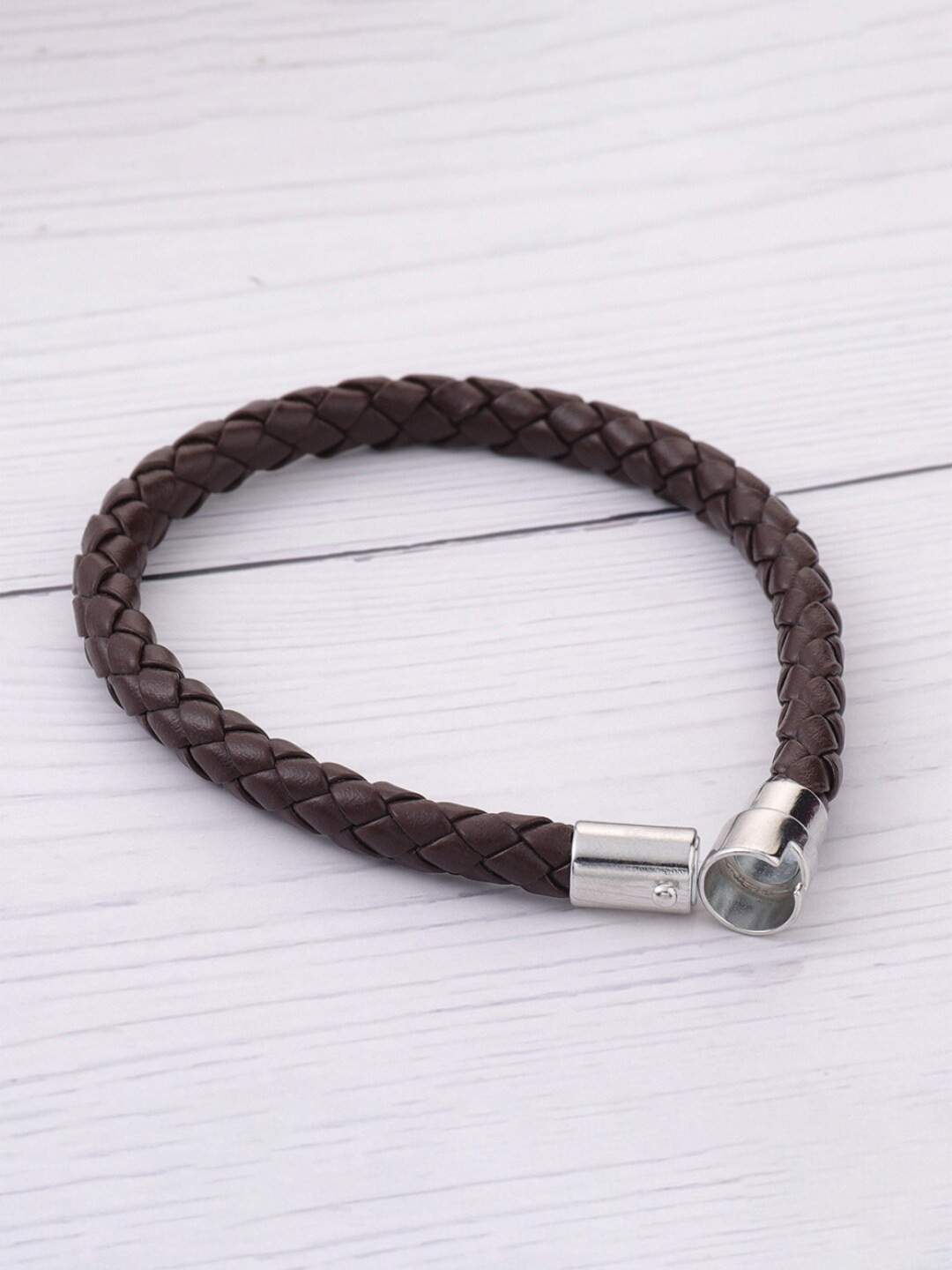 

The Roadster Lifestyle Co. Men Brown Braided Elasticated Bracelet