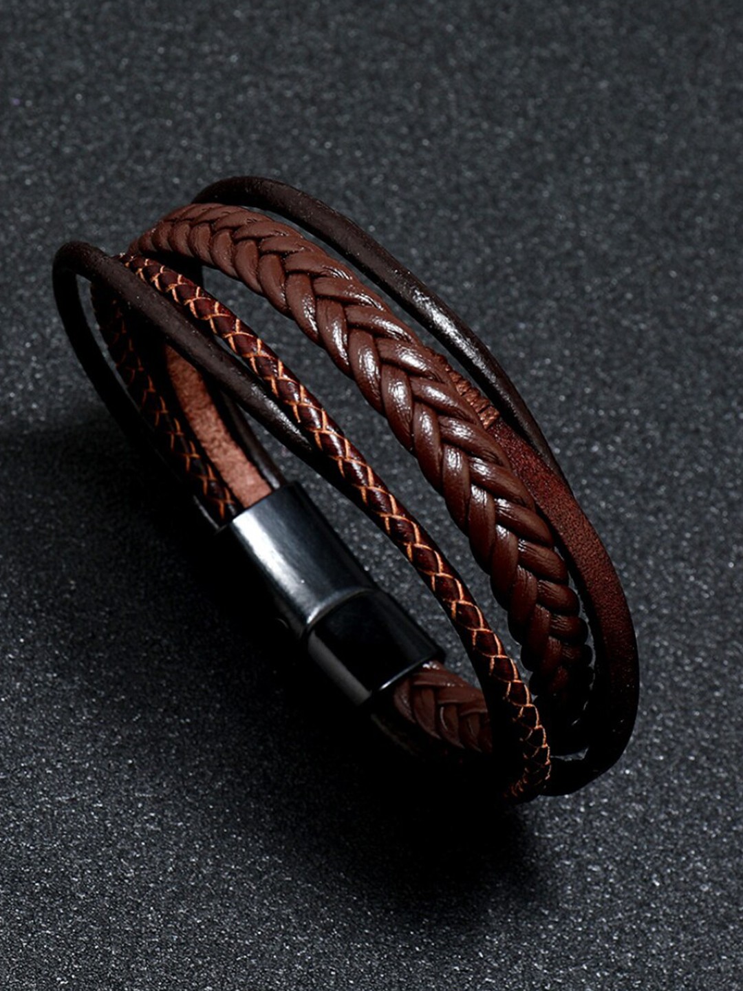 

The Roadster Lifestyle Co. Men Multistrand Bracelet, Brown