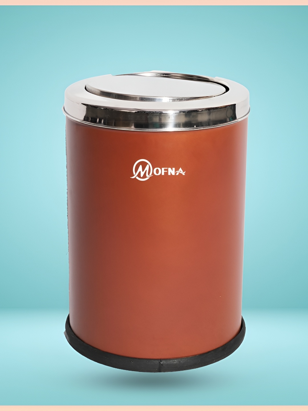 

MOFNA Brown Stainless Steel Swing Type Dustbin 50 L