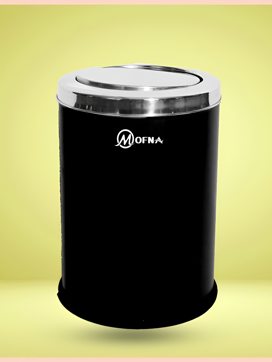 

MOFNA Black Stainless Steel Swing Dustbin 70 L