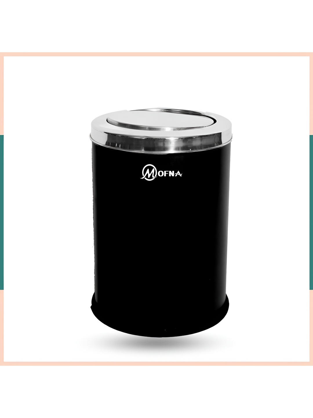 

MOFNA Black Stainless Steel Swing Dustbin 18L