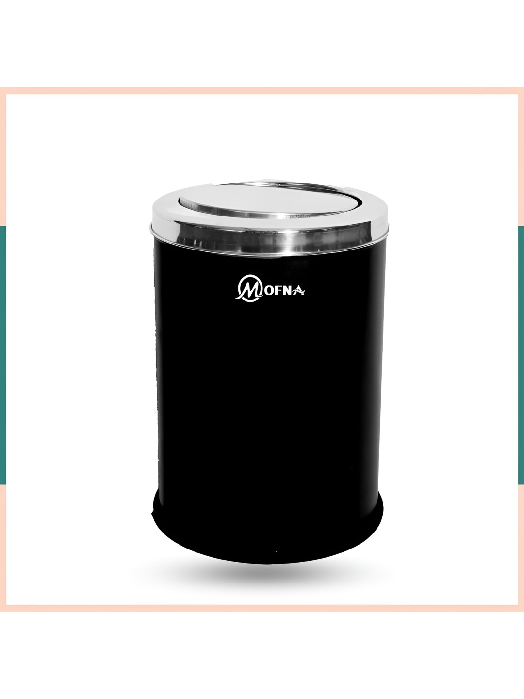 

MOFNA Black Stainless Steel Swing Dustbin 35 L