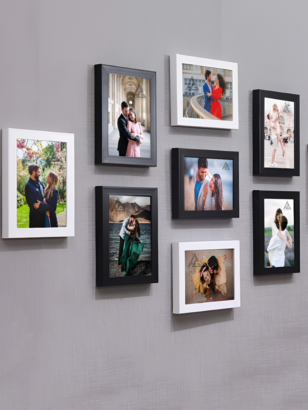 

Ag Crafts Black 12 Pieces Wood Core Photo Frames