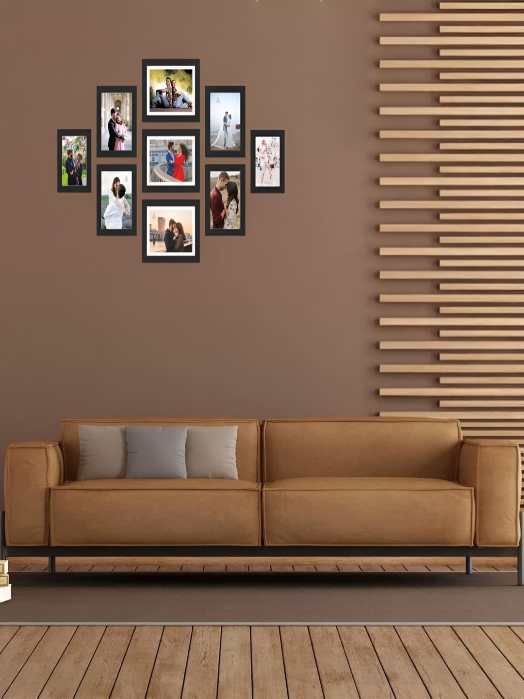 

Ag Crafts Black 9 Pieces Wooden Core Photo Frames
