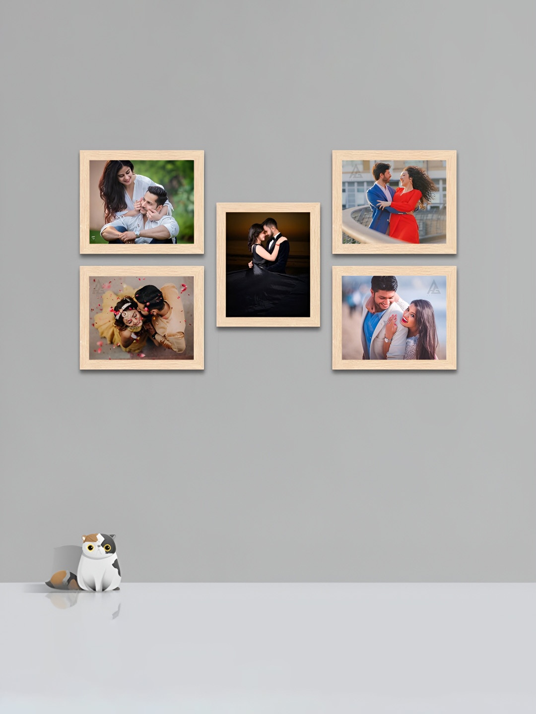 

Ag Crafts White 5 Pieces Wood Core Photo Frames
