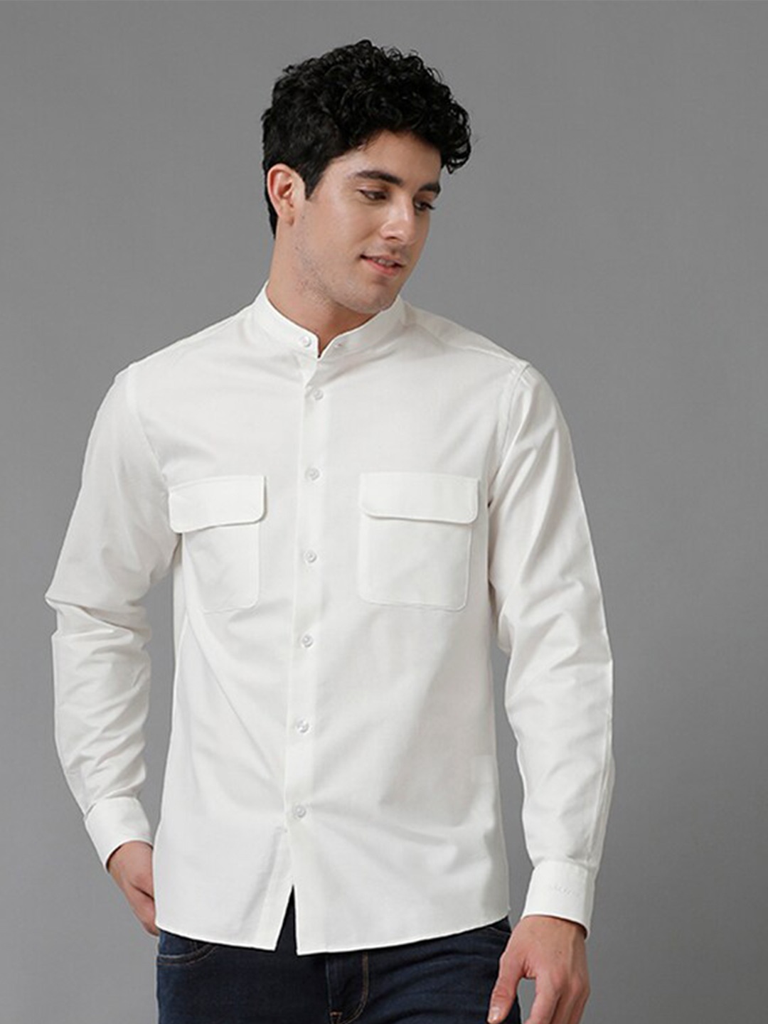 

Aldeno Comfort Fit Pure Cotton Casual Shirt, White