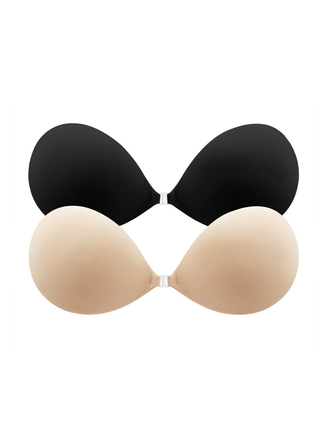 

FIMBUL Pack Of 2 Detachable Lightweight Push-Up Strapless Sticky Bra, Beige