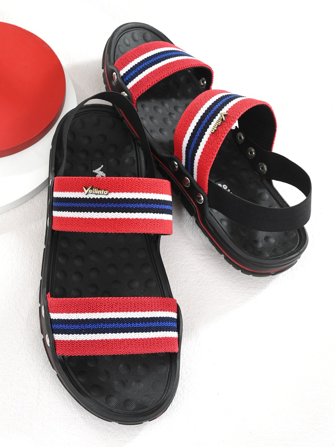 

Vellinto Men Slip-On Comfort Sandals, Red