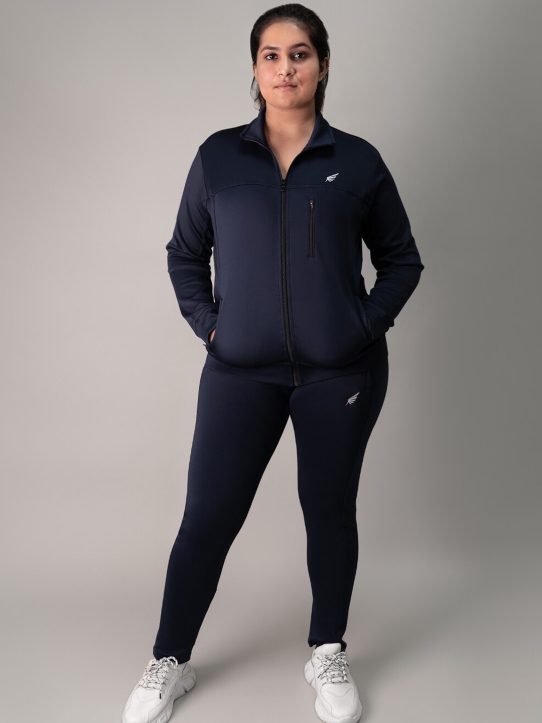 

FLURR Graphic Printed Mid-Rise Tracksuit, Navy blue