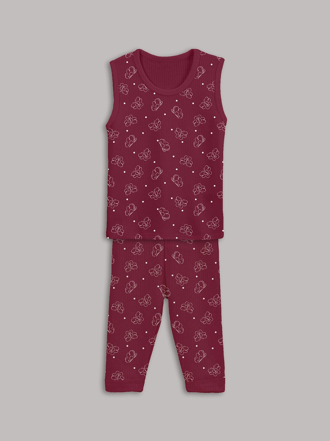 

Kanvin Boys Maroon Printed Thermal Set