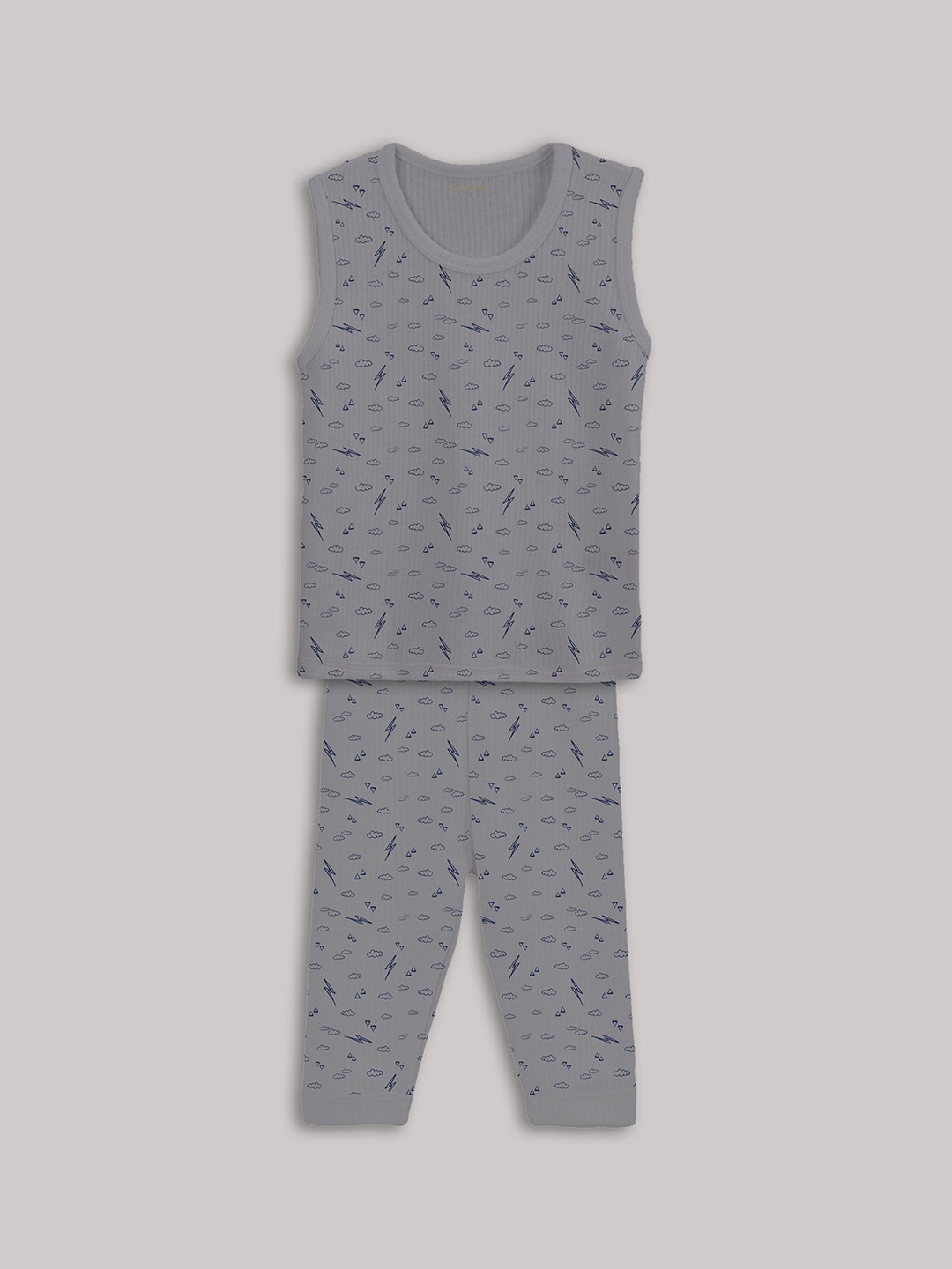 

Kanvin Boys Grey Printed Thermal Set