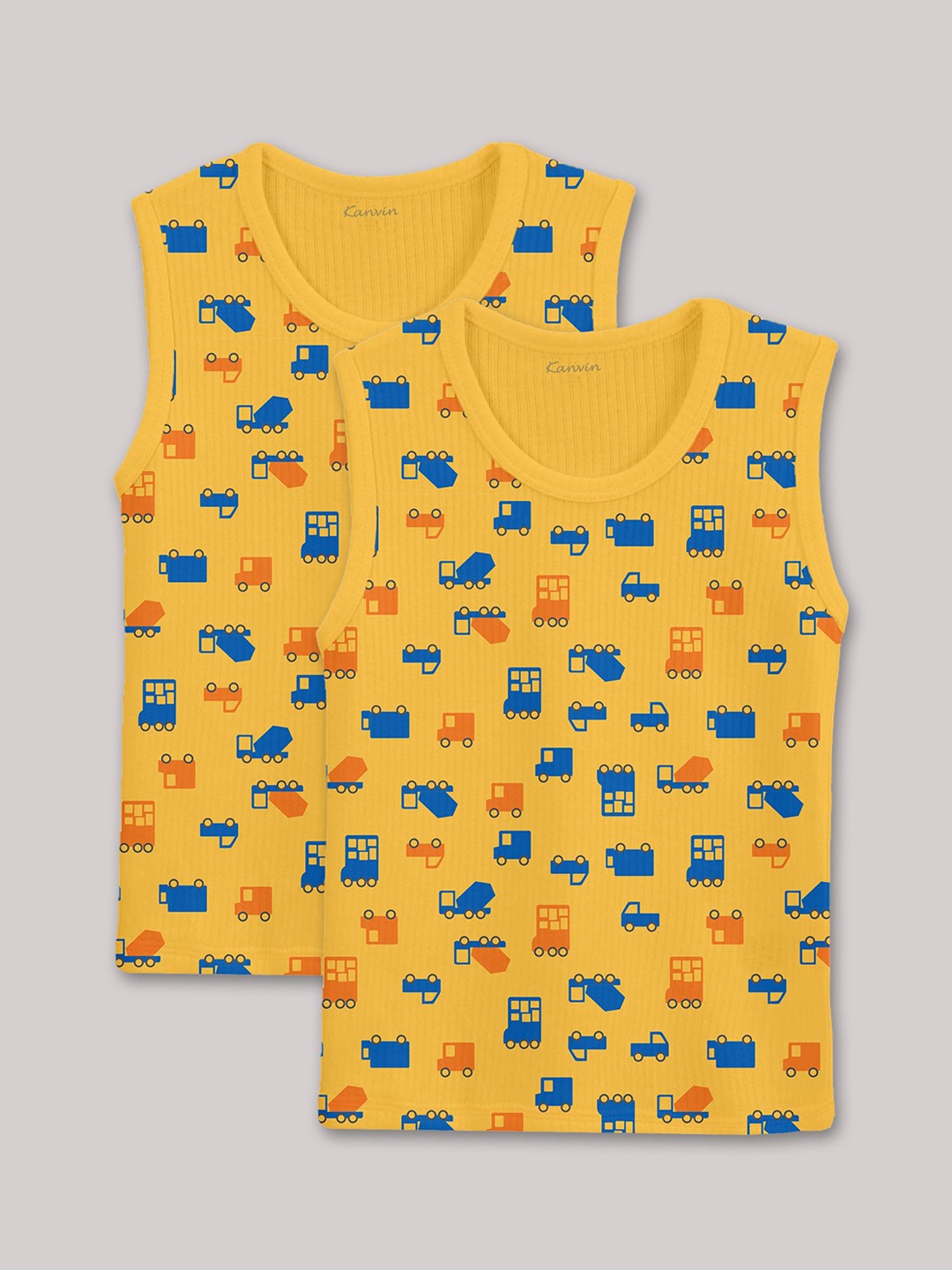 

Kanvin Boys Pack Of 2 Printed Thermal Tops, Yellow