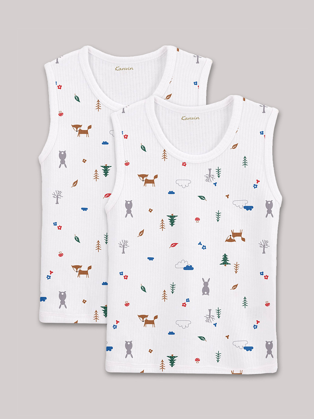 

Kanvin Boys Pack Of 2 Printed Thermal Tops, White