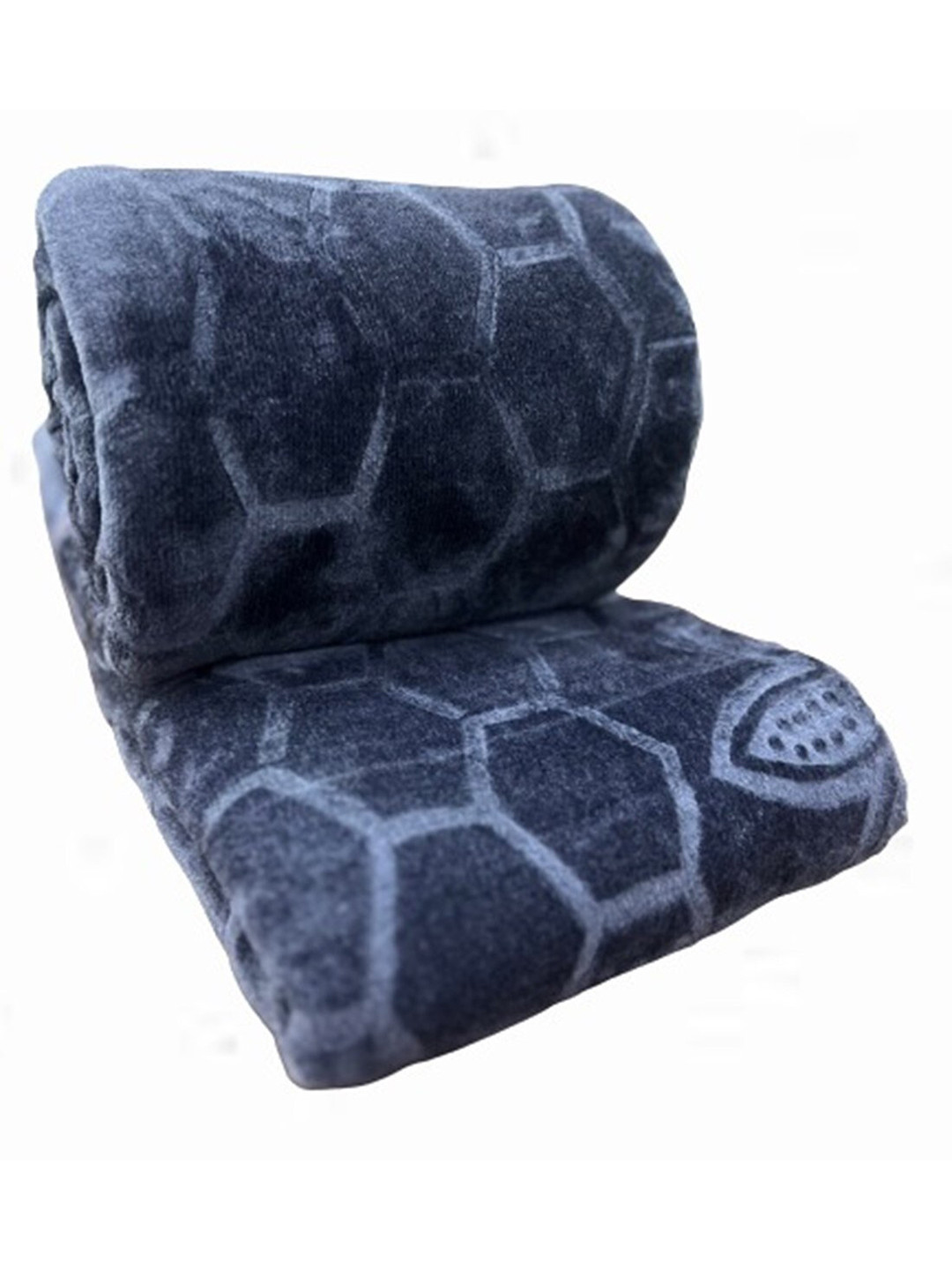 

Home Sizzler Grey Geometric Textured Mink 350 GSM Double Bed Blanket