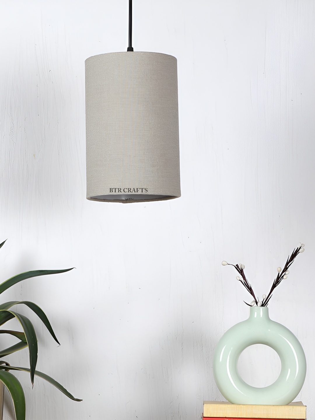 

BTR CRAFTS Beige Cylindrical shaped Contemporary Ceiling Lamp