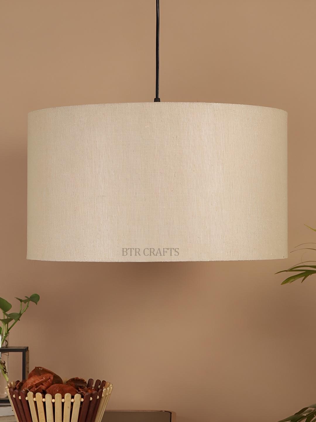 

BTR CRAFTS Khaki Cylindrical Ceiling Lamp