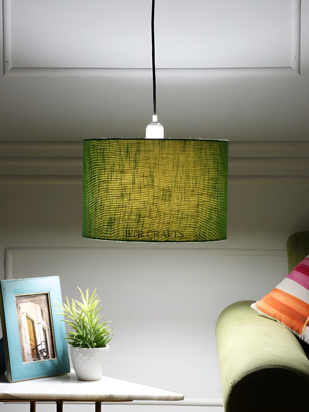 

BTR CRAFTS Green Cylindrical shaped Contemporary Ceiling Lamp
