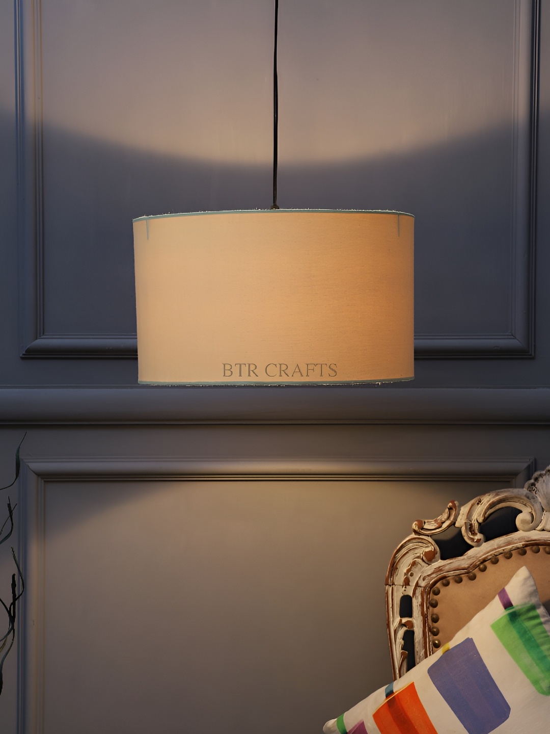 

BTR CRAFTS Pale Yellow Cylindrical shaped Contemporary Ceiling Lamp