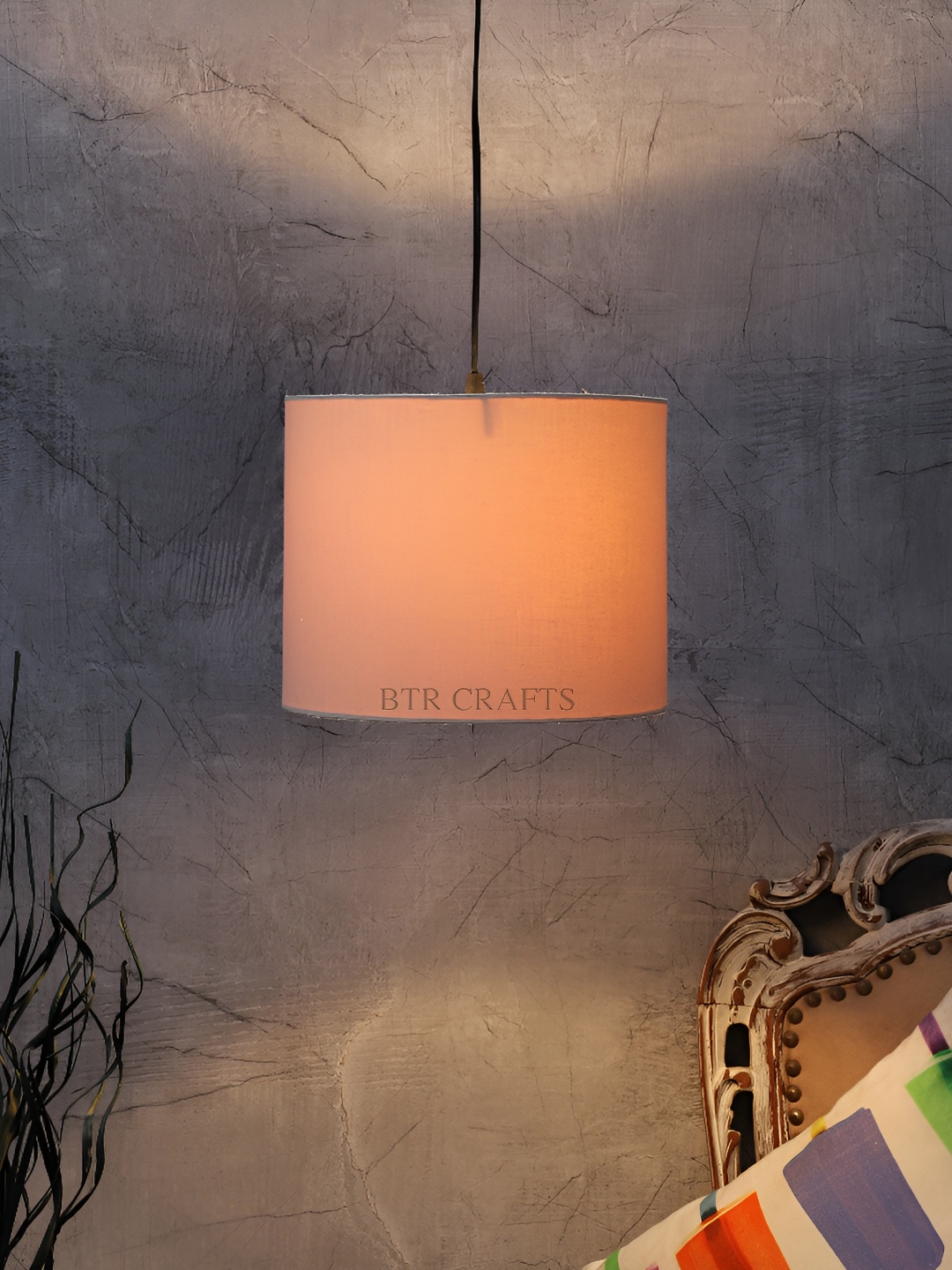 

BTR CRAFTS Cream Toned Cylindrical shaped Contemporary Ceiling Lamp