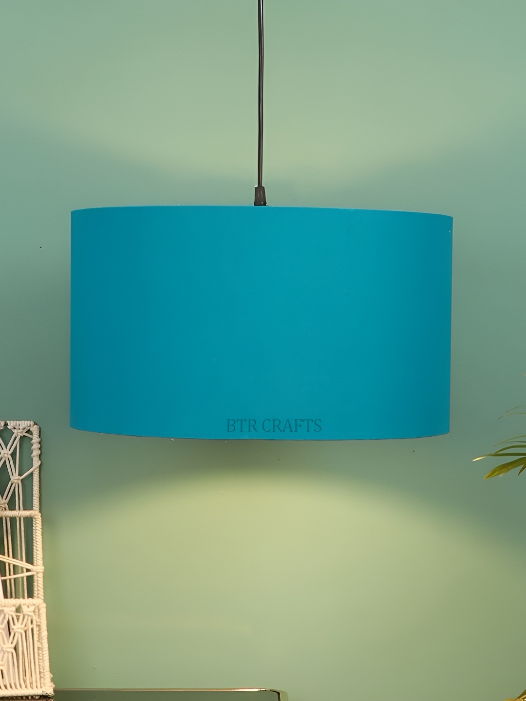 

BTR CRAFTS Teal Cylindrical shaped Contemporary Ceiling Lamp