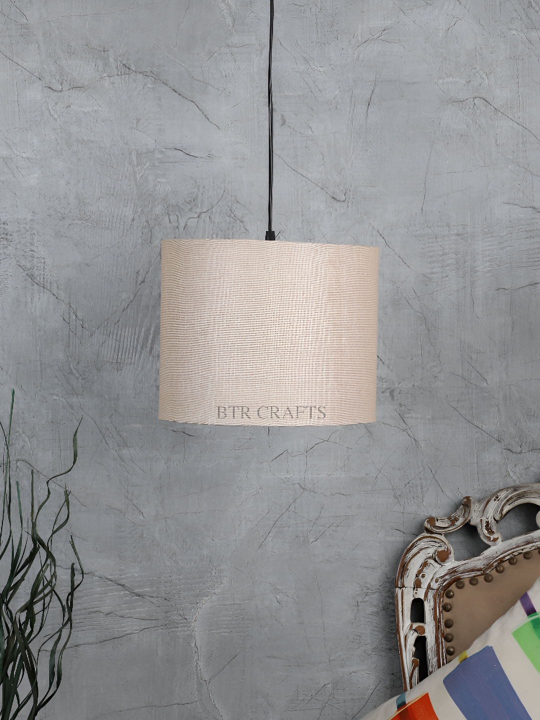 

BTR CRAFTS Khaki Cylindrical shaped Contemporary Ceiling Lamp